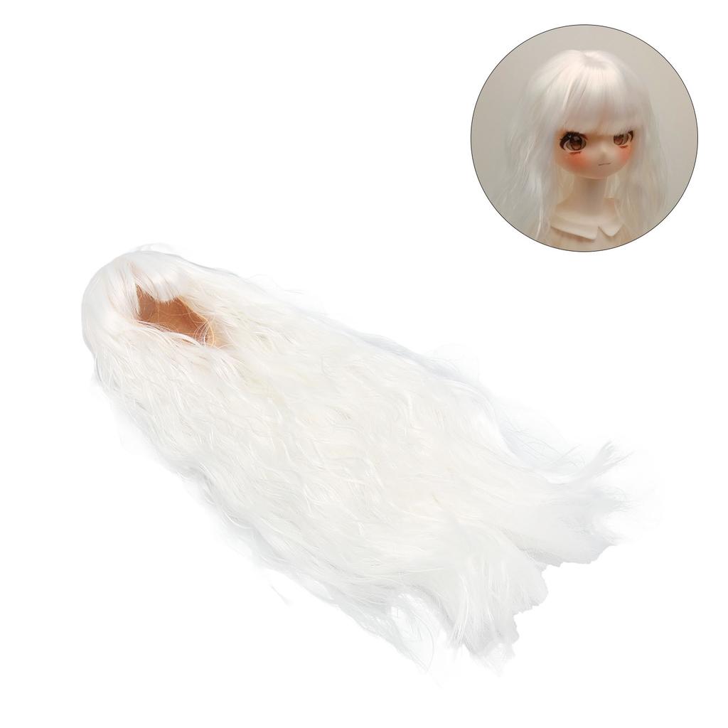 Doll Hair Wig High Temperature Wire Hair 1Celsius3 Wavy Doll Replacement Wig for 8.3‑9.4in Doll