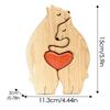 Personalised Bear Family Theme Art Puzzle Wooden Family Name Puzzle DIY Name Art Heart Puzzle  Gift