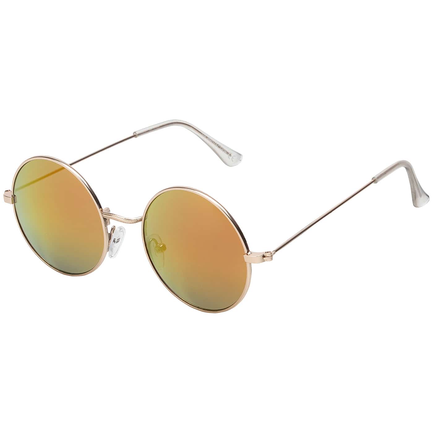 

Круглі дзеркальні сонцезахисні окуляри унісекс One Size чорний