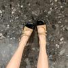Summer French Retro Platform Chunky Heel Mary Jane Loafers for Women