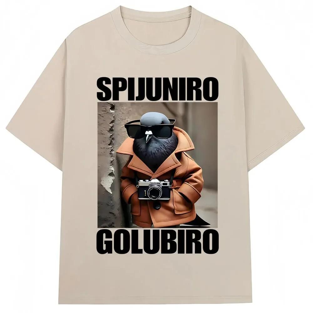 Spijuniro Golubiro Funny Italian Brainrot Meme T Shirt Humor Pigeon Graphic Women Novelty Tshirts Fashion Loose Tees Graphic S