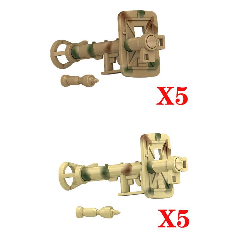 5/10 WW2 Soldier Weapons Building Block Two-color Printing Machine Rifle Submachine Sniper Guns Military Accessories Block Bricks C238