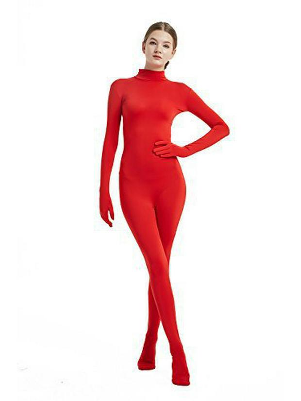 Spider-Man Fluoreszierender Zentai Halbkopf-Bodysuit Jumpsuit für Bühnenauftritt