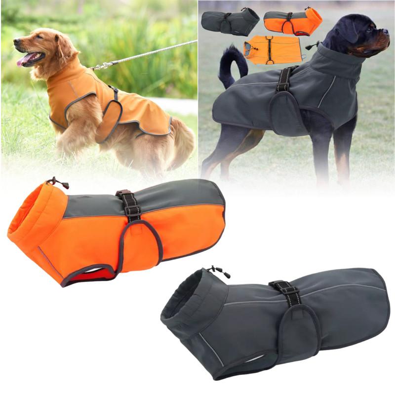 Reflective Warm Dog Jacket For Large Breeds Autumn Winter Cozy Pet Apparel