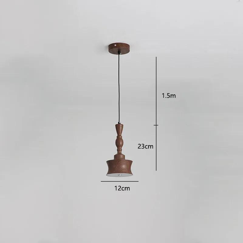 Country Retro Metal Iron Art Wood Color Led Pendant Lights Cafe Dining Table Restaurant Hotel Hanging Lamp Indoor House Luster