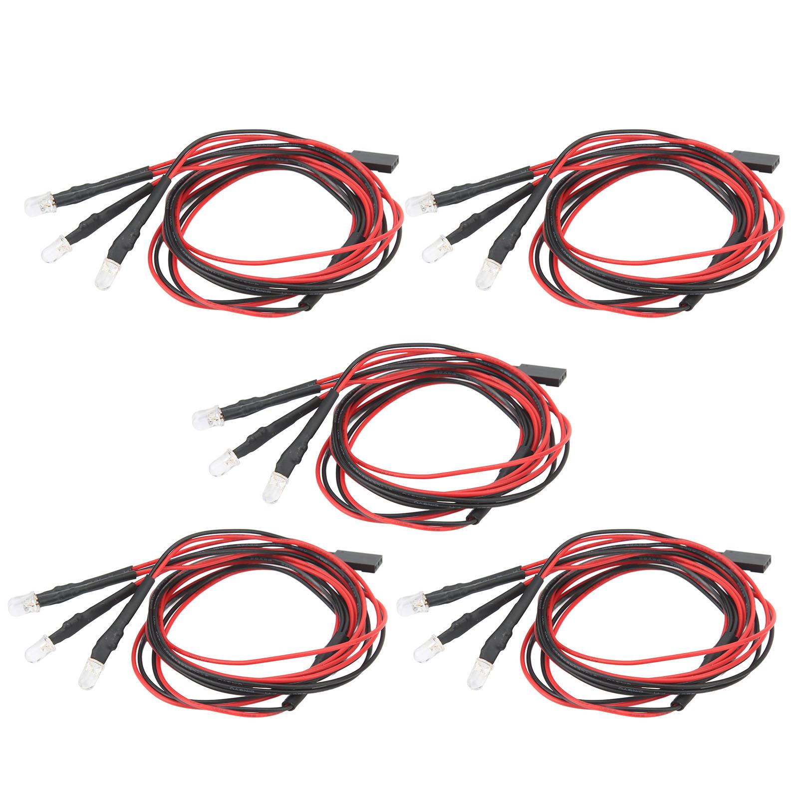 

5Pcs RC Car 4LED Lights Modified Headlights 5mm for Traxxas Remote Control Model Car Universal