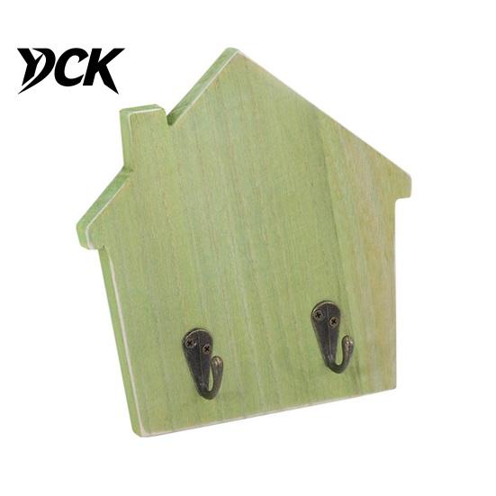 Strong Load Bearing Wood Hooks House Shape Wall Storage Hook, Traceless Adhesive Decorative Wooden Hat And Scarf Rack American Style Hanger