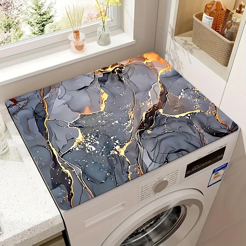 1Pcs Rubber Drying Mat With Luxury Marble For Coffee Shop Restaurant Kitchen Carpet Tableware Durable Diatom Mud Table Mat Pet Mat Coffeeware