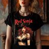 Red Sonja Shirt, Conan the Barbarian Cimmerian Warrior Vintage Fantasy Art Comic Book Tee Gift for Her Sword and Sorcerer Weird Tales