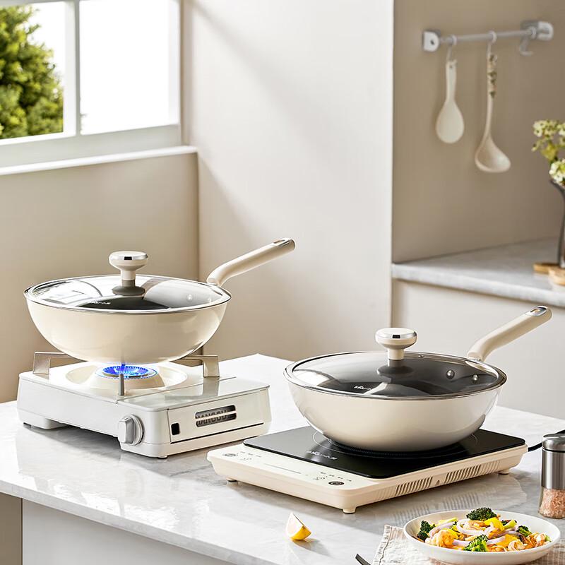 BEAR 30cm Refined Iron Non-stick Wok