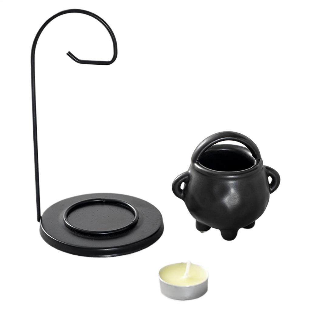 Wiszący Kociołek Czarownicy Kształtny Piecyk Aromaterapeutyczny Ceramiczny Gotycki Kociołek Z Uchwytem Dyfuzor Olejków Palnik Aromaterapeutyczny