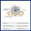 2CT GRA Gecertificeerde Moissanite Ring voor Dames 8MM Briljante Diamant Bruiloft Vingerringen 925 Zilveren Band Verguld 18K Goud