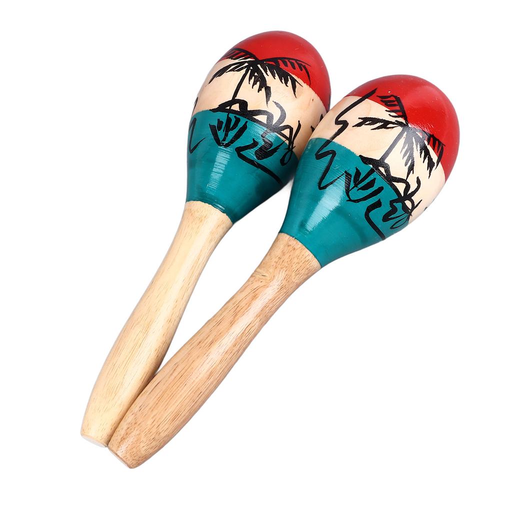 2Pcs Sand Hammer Maraca Shaker Rattle Portable Percussion Instrument Musical Toy for Kids Children