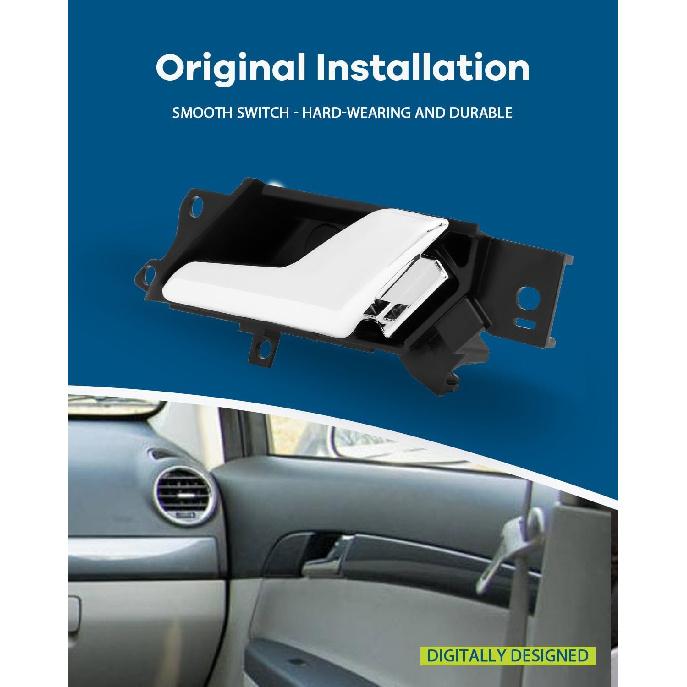 LUJUNTEC Innen Türgriff - Beifahrerseite Rechts, Chrom Direkter Ersatz für 2012-2015 für Chevrolet Captiva Sport, 2008-2010 für Saturn