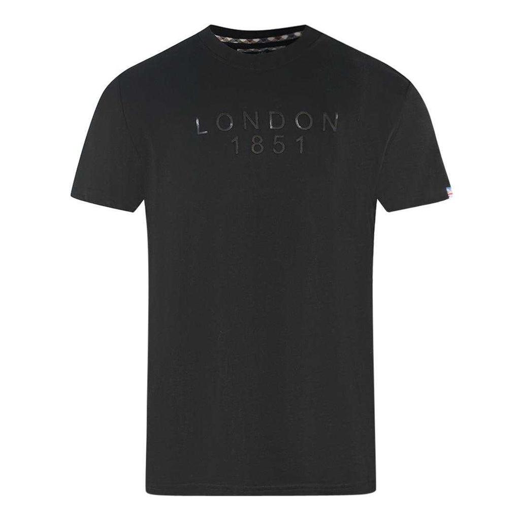 Aquascutum Mens London 1851 Logo Taped T-Shirt