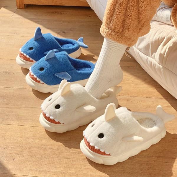 Slippers, Shark, Women's, Men's, Room Shoes, Parents and Children, Small Size, Plush Slippers, Cute, Boa Soles, Indoor Shoes, Room, Bare Feet, Boa
