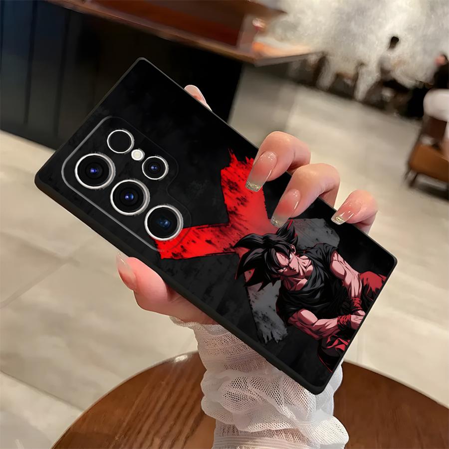 Schwarze Weiche Handyhülle für Samsung Galaxy S20 S23 Ultra S24 Plus S21 FE S25 Edge Dragon Ball Goten Goku
