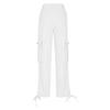 Fashionable Women's Multi-pocket Workwear Straight Trousers High Waist Slimming Loose Wide Leg Work Trousers