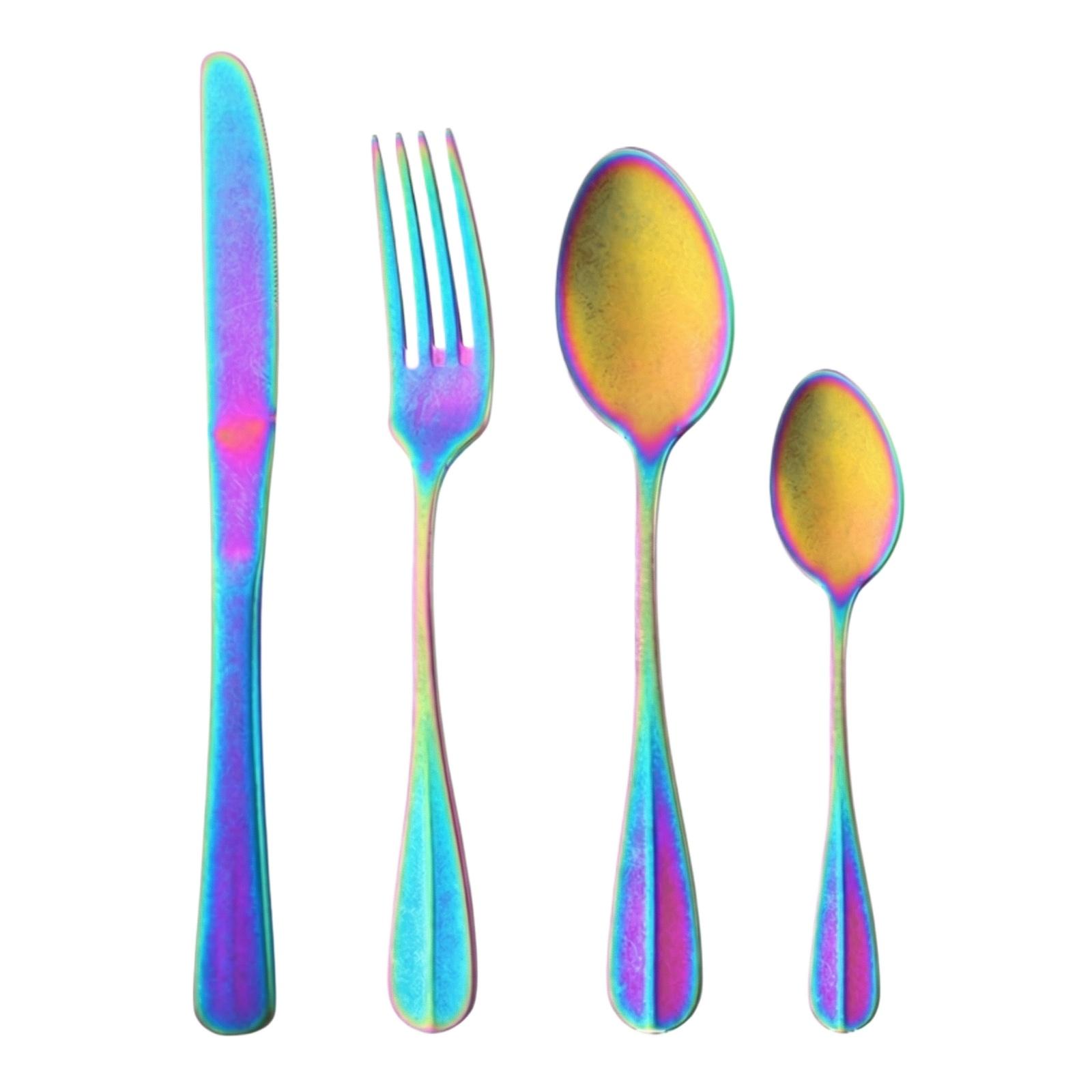 

Stainless Steel Stone Throwing Used Knife Fork Spoon Four Piece Set one size