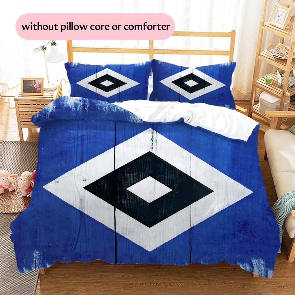 Hamburger SV Pattern Bedding Home Decoration Birthday & Festival Gift (1 * Duvet Cover + 2 * Pillowcase, Without Core)