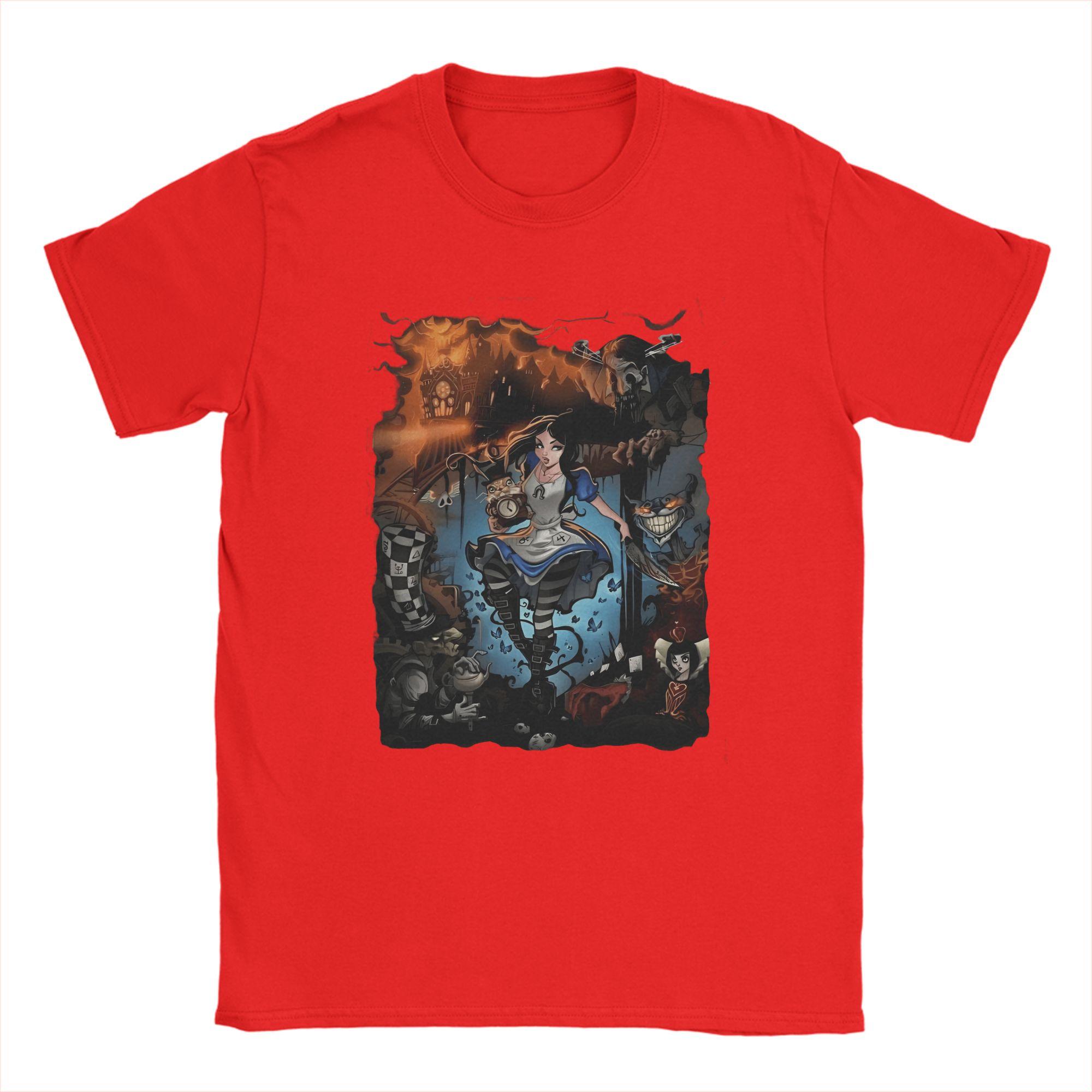 

Game AAlice Madness Returns Unisexs T Shirts Funny Tee Shirt Short Sleeve Crewneck TShirt Pure Cotton Gift Idea Clothes S