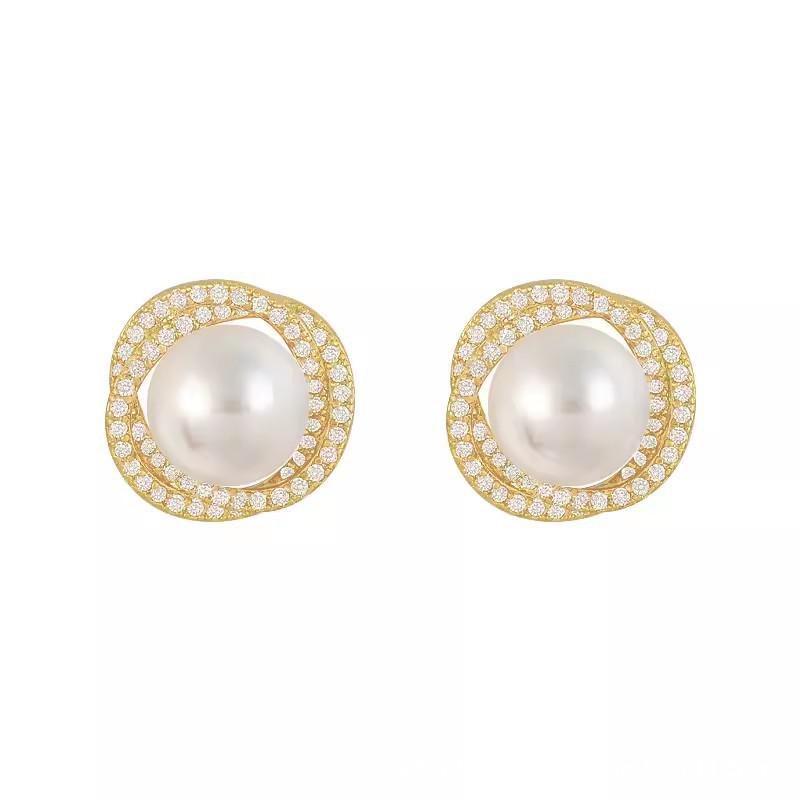 Elegante Süßwasserperlen-Ohrstecker für Damen - Trendig, Schlicht, Feenhafter Stil