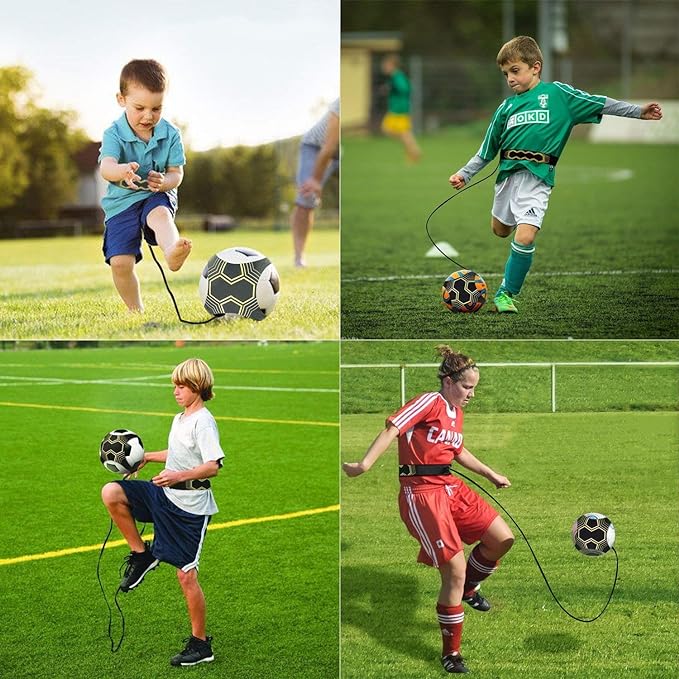 Football Trainer Elastic Band for Improving Footwork, Drill Training Aid - Adjustable (Children and Adults)