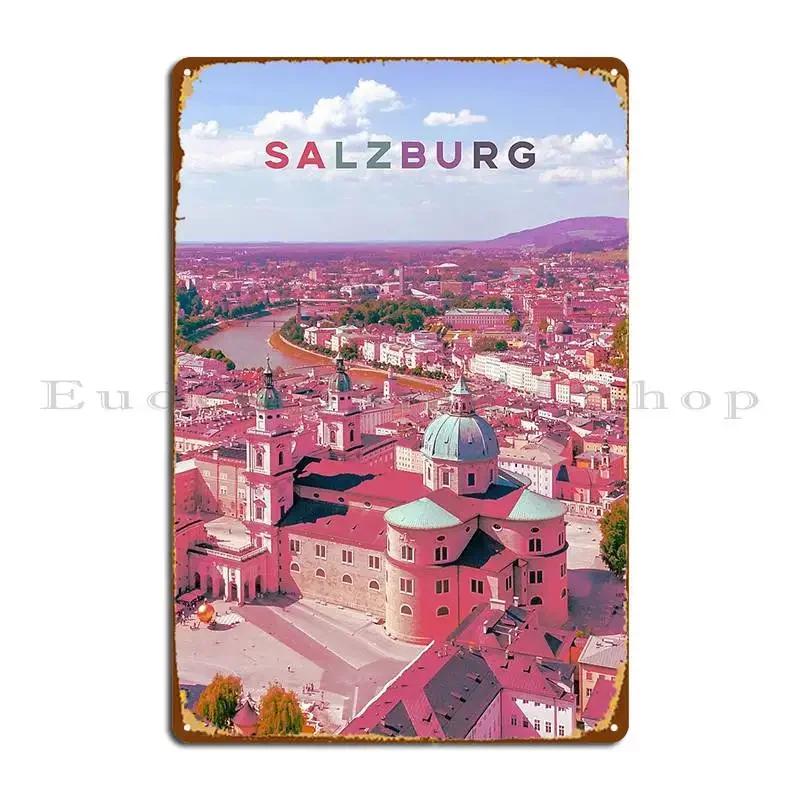 Salzburg Austria Metal Signs Pub Iron Cinema Wall Decor Wall Decor Tin Sign Poster 20x30cm(7.8x11.8inch)