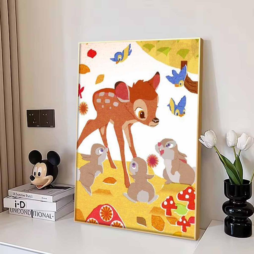 5D Diy Diamond Painting A Path and Three Rabbits Full Drill Rhinestones Mosaic Embroidery Handmade Products Home Decor Gift