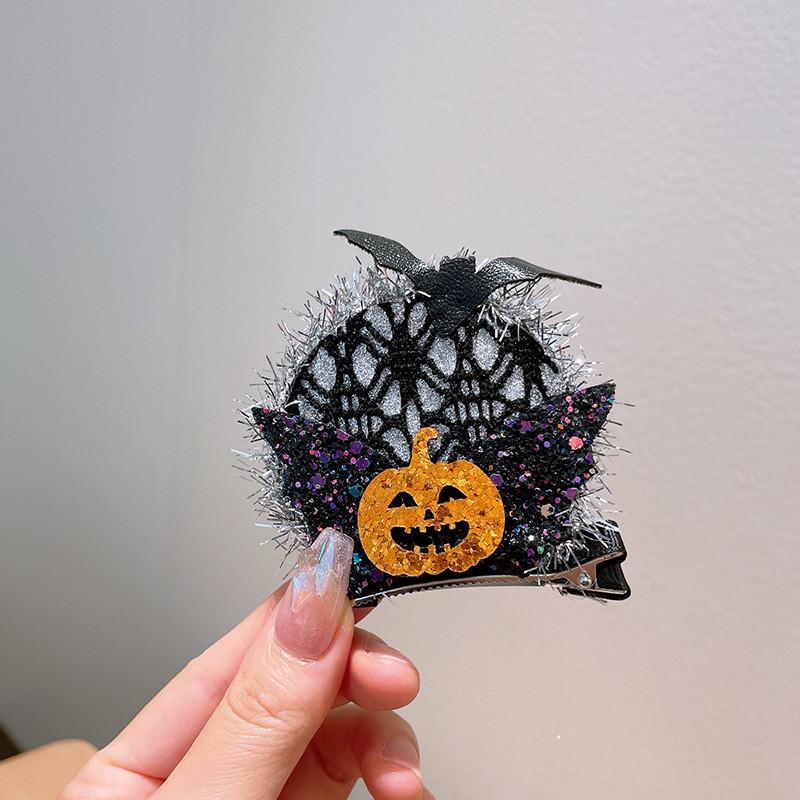 Halloween Cat Ears Pumpkin Spider Headband Hair Clip Cosplay Performance Party