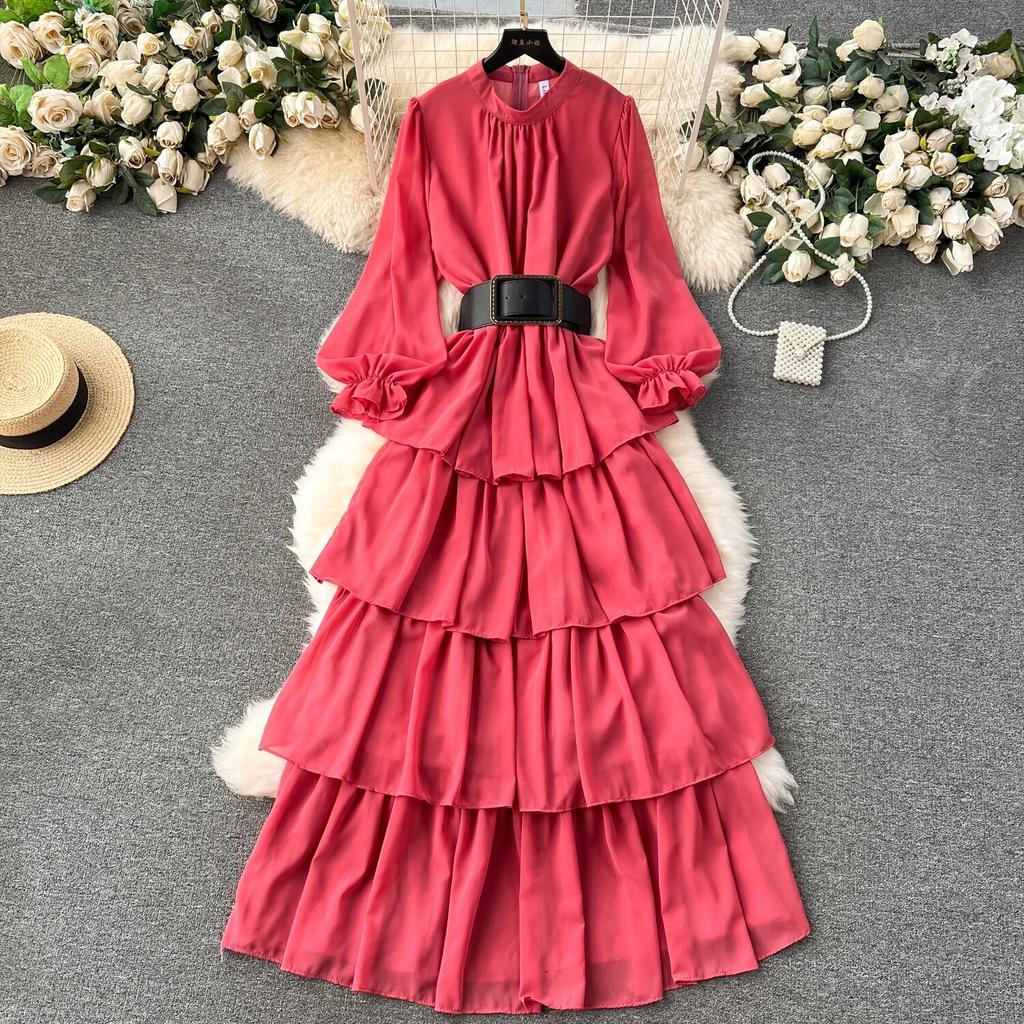 Podzimní krajka Vintage pohádkové šaty Dámské Patchwork Elegantní Party Midi Šaty Dámská mašle Korejská móda One Piece Sweet Dress 2024