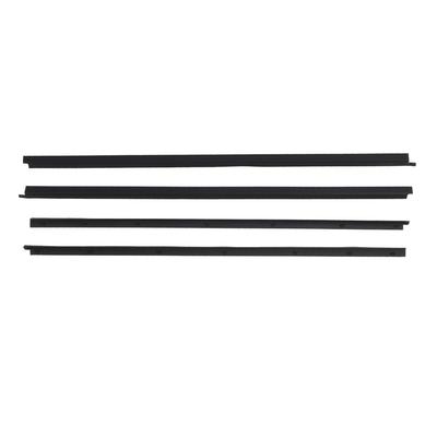 4PCS Car Door Window Weatherstrip Decorative Leakproof Windproof Black 80821 01G00 for Navara D21