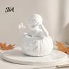 Handgefertigte Heimdeko-Figur 3D-gedruckte Kürbisjunge-Figur, Unbemalte weiße DIY-Statue, Moderne minimalistische Raum-Halloween-Mumien-Skulptur,