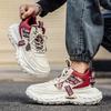 Fastion Chunky Sports Shoes Men Breathable Retro Sneakers Plus Size 39-45 Casual Walking Shoes Thick Sole Height-increasing
