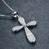 New Product Accessories European and American Cross Single Diamond Droplet Shaped Necklace Pendant Personalized Retro Accessory