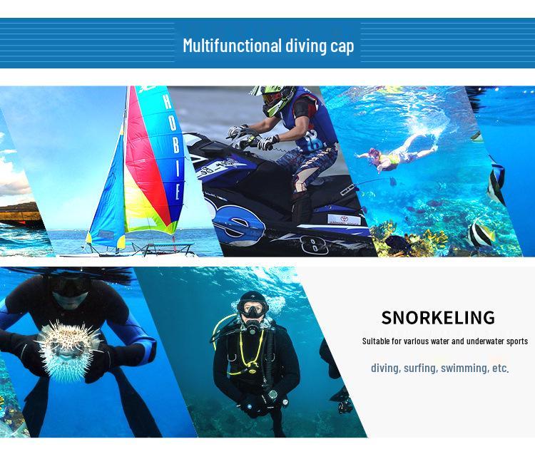 Unisex 3MM Sun Protection Diving Hood for Snorkeling, Surfing, and Winter Swimming