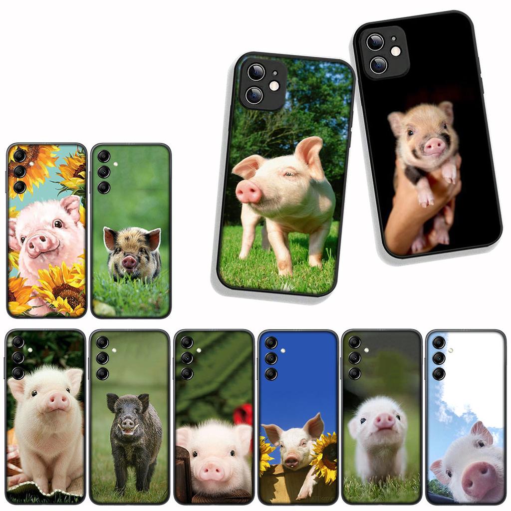 for Motorola Moto G54 G05 G24 G67 G55 G75 G9 G85 G15 G57 G86 Power Edge 50 30 Ultra Fusion neo Pro Case Anime Cute Pig Funny