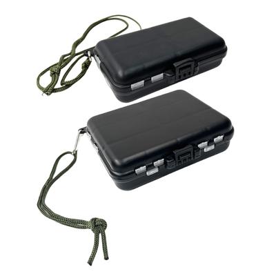 2Pcs Fishing Tackle Storage Box Fishing Lures Baits Hooks Storage Container Tackle Box Case Fishing Accessory Case