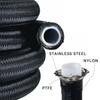 Car Fuel Hose Oil Gas Cooler Hose 10FT PTFE E85 Fuel Line AN4 AN6 NA8 AN10 Line Pipe Tube