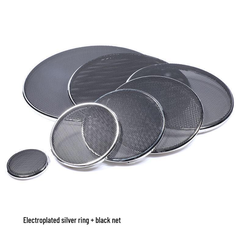 1-10 Inch Speaker Grille: Car Door Panel Protection with Iron Mesh Electroplated Decorative Ring for Audio Speakers