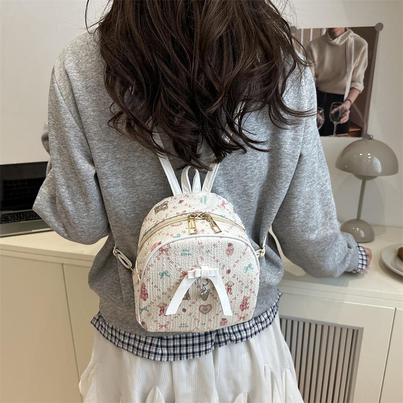 New fashionable cute niche mini backpack bag female sweet shoulder bag cartoon travel backpack
