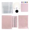 12Pcs Tunisian Crochet Hook with Cable Tunisian Afghan Knitting Hook Needle 3.0mm-10mm Interchangeable Crochet Hook Set