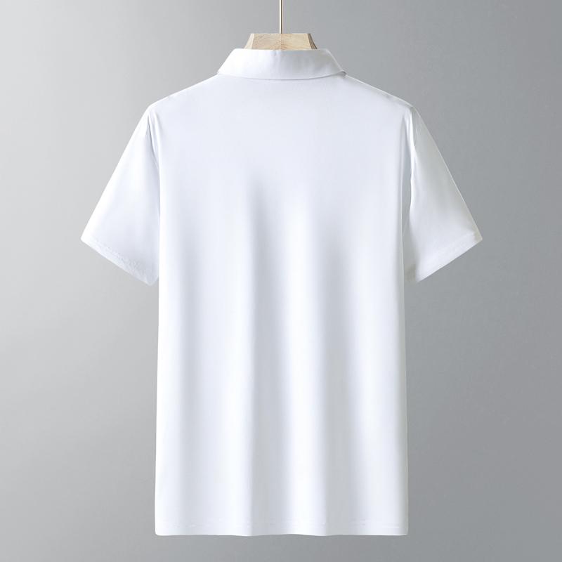 Summer Solid Color Men's Short Sleeved T-shirt Thin Business Lapel Men's Polo Shirt