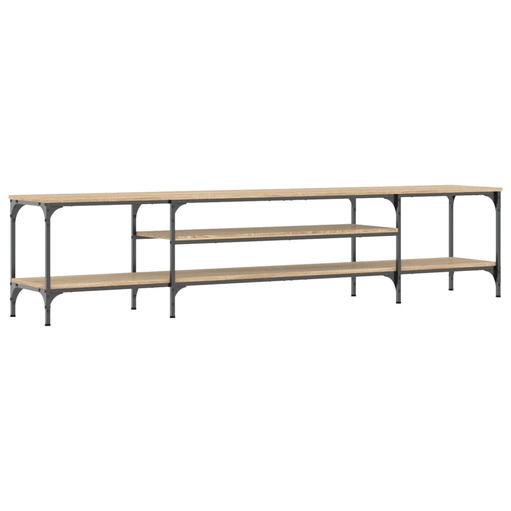 TV Cabinet Sonoma Oak 201 x 35 x 45 cm Particleboard & Iron