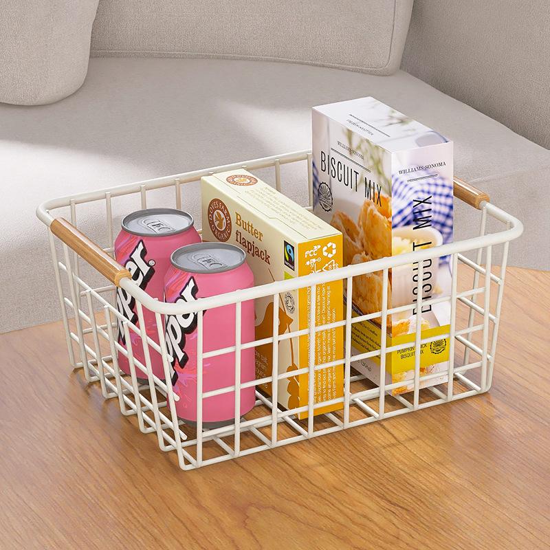 Spot large storage basket Fabric removable storage basket Household desktop snack storage basket
