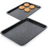 Granit-Backblech 38X26,5 / 46,5X32,5 cm 2 Stück.