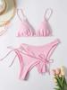 Women's Hot-Selling Three-Piece European & American Lace-Up Bikini Set