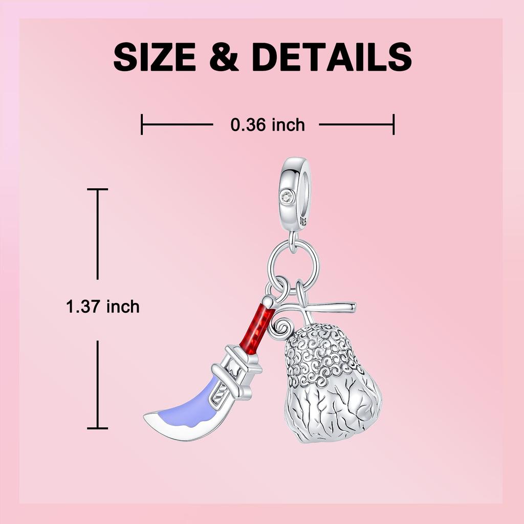 Trafalgar Law Anime Ope Ope no Mi Surgery-Surgery Fruit Charm for Original 925 Charms Bracelet Silver Bead for Women Jewelry 1