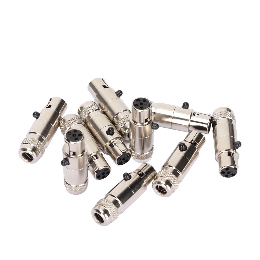 10pcs 5 Pin XLR Female Adaptor Mini Metal XLR Female Plug for Stereo Microphone Cable Monitor Speaker Sound Interface