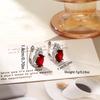 Light Luxury High-end Inlaid Egg-shaped Zircon Temperament Earrings Niche Design Women's Ear Buckle Ear Jewelry